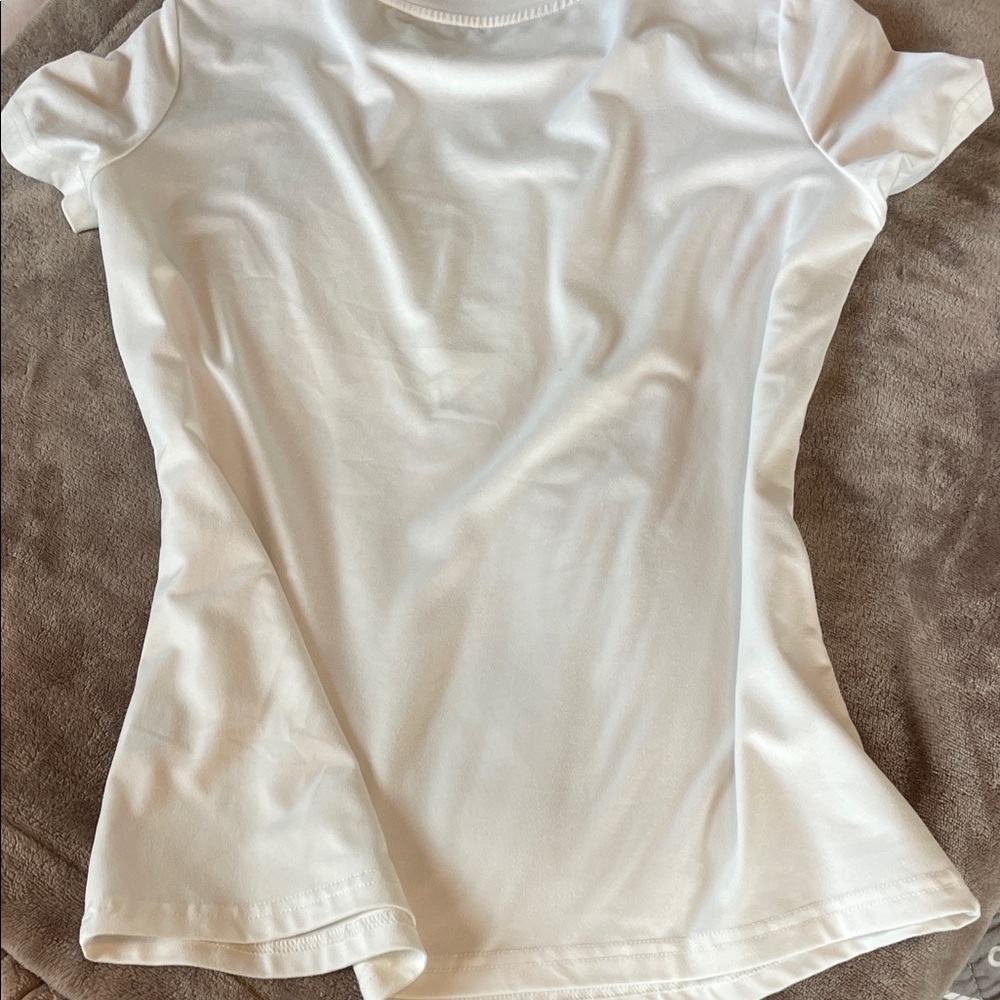SHEIN White Tee with Leopard Print Lips - Picture 5 of 5